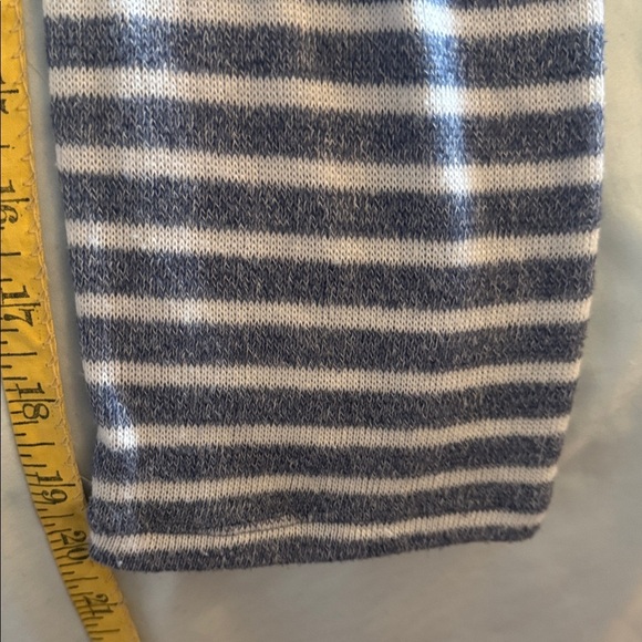 Sonoma Blue and White Striped Cowl Neck Sweater - Picture 8 of 9